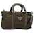 PRADA Hand Bag Nylon 2way Khaki Silver