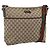 GUCCI GG Canvas Web Sherry Line Shoulder Bag Beige Silver 189751