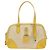 PRADA Handtasche Canvas Leder Beige Gelb Silber - Ansicht 2