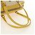 PRADA Handtasche Canvas Leder Beige Gelb Silber - Ansicht 7