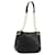 PRADA Chain Shoulder Bag Leather Black Gold