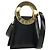 Céline CELINE Circle Shoulder Bag Leather Black Gold