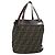 FENDI Zucca Canvas Hand Bag Black Brown