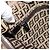 FENDI Zucchino Canvas Hand Bag Beige Silver - vista 19