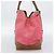 PRADA Tote Bag Leather Nylon Pink Silver - vista 4