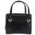 GUCCI Hand Bag Leather Black Gold - vista 2