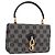 LOEWE Anagram Hand Bag PVC Gray Gold
