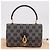 LOEWE Anagram Hand Bag PVC Gray Gold - vista 12