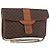 Céline CELINE Macadam Canvas Chain Shoulder Bag PVC Leather Brown Gold