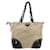 PRADA Plastic Chain Tote Bag Canvas Beige Silver - vista 2