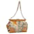 PRADA Chain Shoulder Bag Canvas Brown Gold