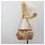 PRADA Chain Shoulder Bag Canvas Brown Gold - vista 23