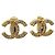 CHANEL Earring metal Gold Tone CC