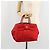 PRADA Ribbon Hand Bag Nylon Red Gold - vista 24