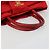 PRADA Ribbon Hand Bag Nylon Red Gold - vista 7