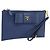 PRADA Clutch Bag Safiano Blue Gold
