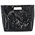 CHANEL Hand Bag Patent leather Black Silver CC - vista 13