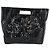 CHANEL Hand Bag Patent leather Black Silver CC - vista 2
