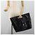 CHANEL Hand Bag Patent leather Black Silver CC - vista 23