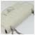 PRADA Gathered Chain Shoulder Bag Leather White Silver - vista 6