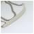 PRADA Gathered Chain Shoulder Bag Leather White Silver - vista 7