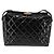 CHANEL Matelasse Shoulder Bag Patent leather Black Gold CC - vista 13