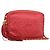 CHANEL Chain Shoulder Bag Canvas Red Gold CC