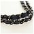 CHANEL Coco Cuba Chain Shoulder Bag Sequin Blue Silver CC - vista 8