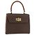 Céline CELINE Macadam Canvas Hand Bag PVC Leather Brown Gold