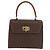 Céline CELINE Macadam Canvas Hand Bag PVC Leather Brown Gold - vista 13
