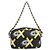 PRADA Chain Shoulder Bag Leather Black Yellow - vista 13