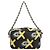 PRADA Chain Shoulder Bag Leather Black Yellow - vista 2