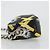 PRADA Chain Shoulder Bag Leather Black Yellow - vista 4