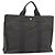 Hermès HERMES Her Line MM Hand Bag Canvas Gray Silver