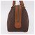 Céline CELINE Macadam Canvas Boston Bag PVC Leather Brown Gold - vista 3