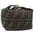 FENDI Zucca Canvas Pouch Black Brown