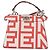 FENDI Mini Peek A Boo Hand Bag Leather 2way White Silver - vista 2
