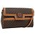 Céline CELINE Macadam Canvas Shoulder Bag PVC Leather Brown Gold