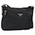 PRADA Nylon Shoulder Bag Black Silver