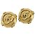 CHANEL Earring Metal Gold Tone CC
