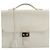 Hermès HERMES Sac Adepeche 27 Hand Bag Leather White Silver - vista 13
