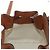 LOEWE Anagram Mini Hammock Drawstring Bag Leather 2way Brown - vista 20