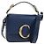 Chloé Chloe Chloe C Hand Bag Leather 2way Blue Gold