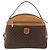 Céline CELINE Macadam Canvas Backpack PVC Leather Brown Gold - vista 13