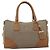 PRADA Hand Bag Canvas Leather Brown Gold - vista 13