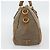 PRADA Hand Bag Canvas Leather Brown Gold - vista 4