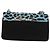 PRADA Chain Shoulder Bag Unborn Calf Skin Light Blue Silver - vista 2