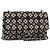 CHANEL Chain Shoulder Bag Canvas Black Silver CC