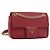 PRADA Chain Shoulder Bag Safiano Leather Red Gold