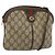 GUCCI GG Supreme Web Sherry Line Bag PVC Beige Gold 904 02 047